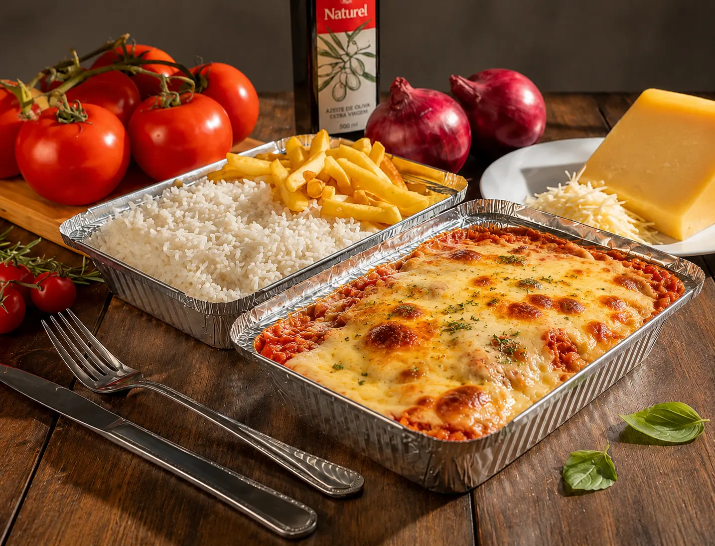 Parmegiana de frango com queijo gratinado, delivery em São Paulo pelo Rei do Parmegiana