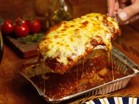 Parmegiana do Rei do Parmegiana em embalagem delivery para Campinas e São Paulo